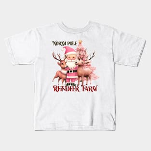 Vintage Pink Christmas Quote Kids T-Shirt